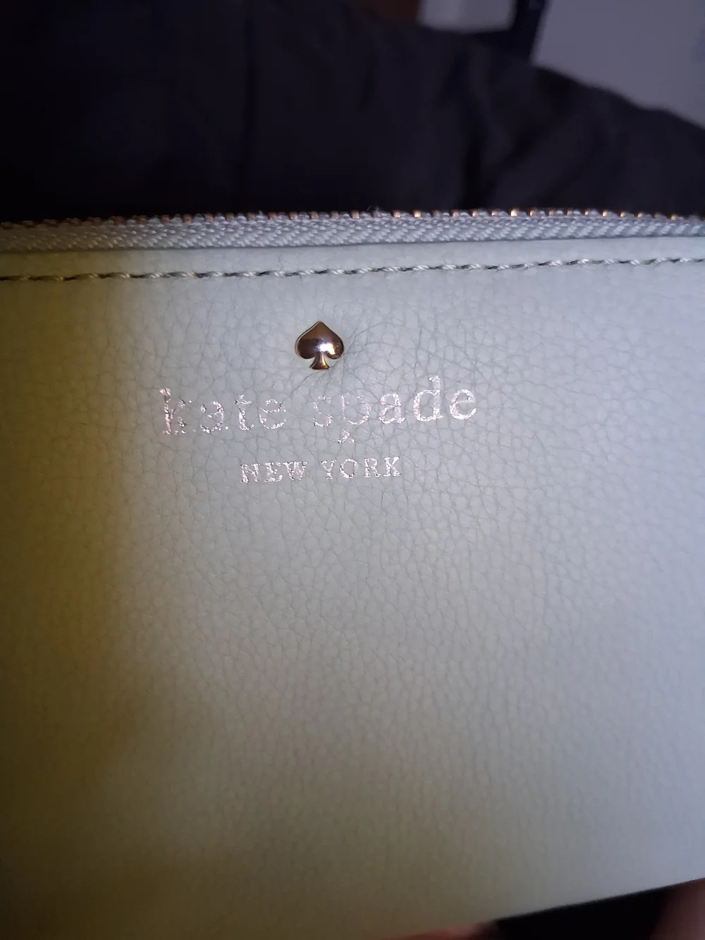 KATE SPADE ♠️ Light Mint Quilted Zip-Around Wallet